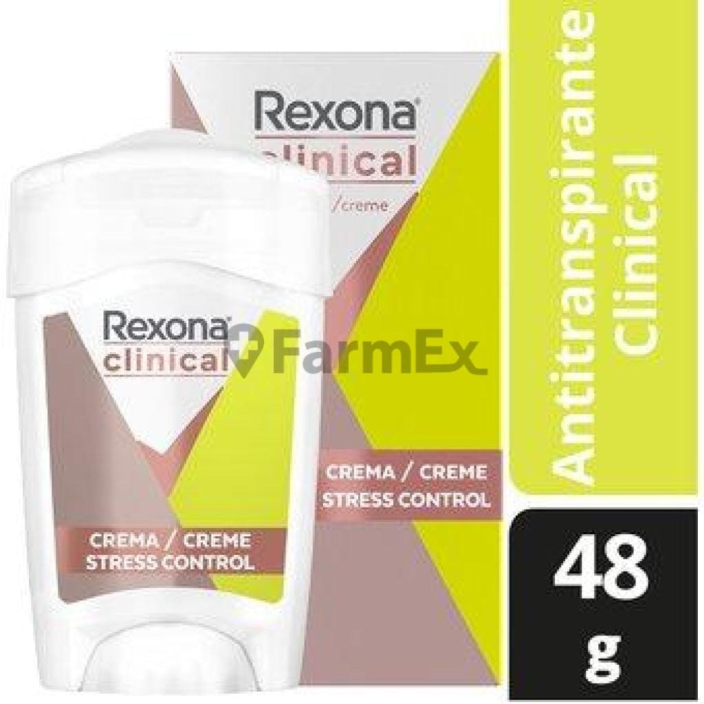 Rexona Clinical Crema STRESS CONTROL x 48g Farmex-MiaHealth-Persistente